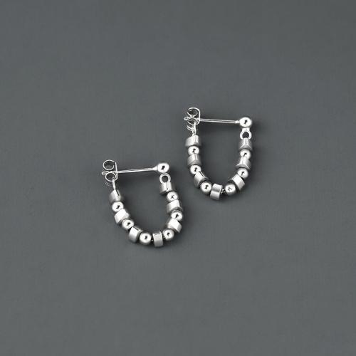 Zinc Alloy Drop Earring, silver color plated, fashion jewelry & for man, 30mm 