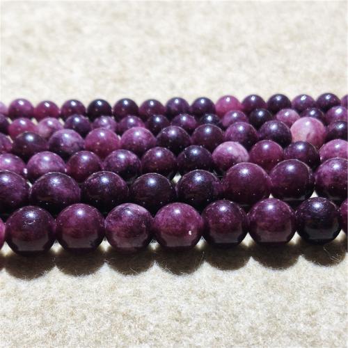 Perles de pierre gemme unique, quartzite Jade, Rond, DIY & normes différentes pour le choix, violet Environ 38-40 cm, Vendu par brin