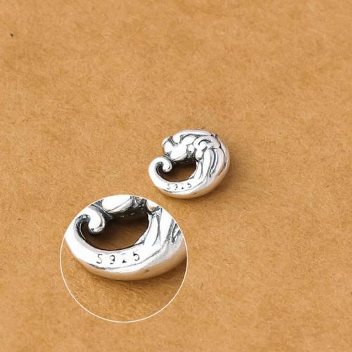 Sterling Silver Spacer Beads, 925 Sterling Silver, Dragon, DIY 