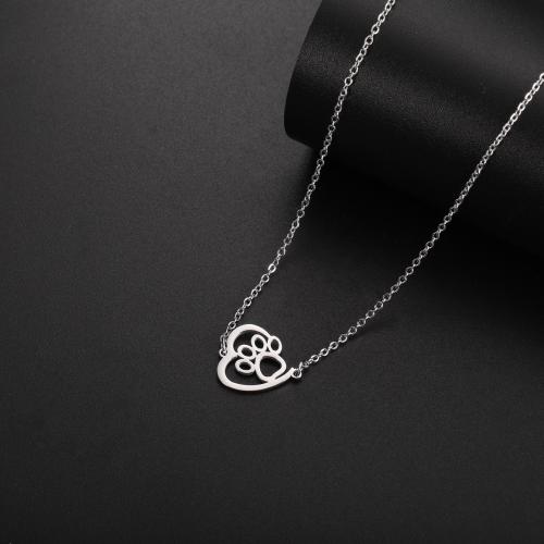 Titanium Steel Jewelry Necklace, with 5CM extender chain, plated, for woman & hollow cm 