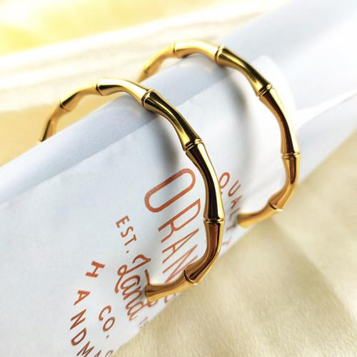 Titane bracelet en acier et bracelet, Acier titane, Placage de couleur d'or, pour femme Environ 14 cm, Vendu par PC