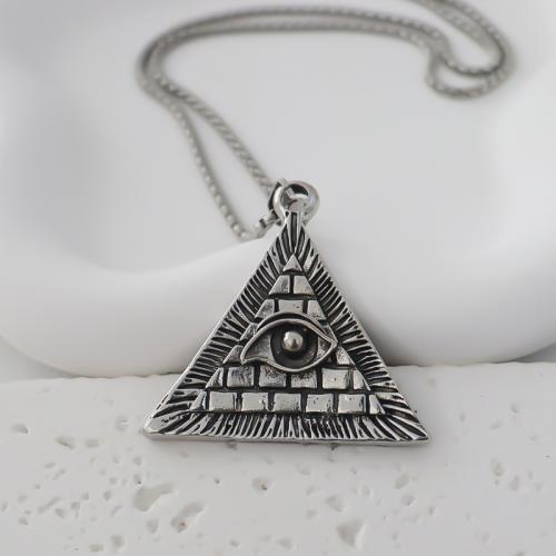 Zinc Alloy Jewelry Pendants, Triangle, plated, DIY, silver color 