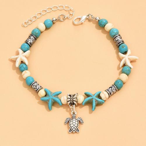 Turquoise Zinc Alloy Jewelry Sets, with turquoise, handmade, fashion jewelry & for woman 