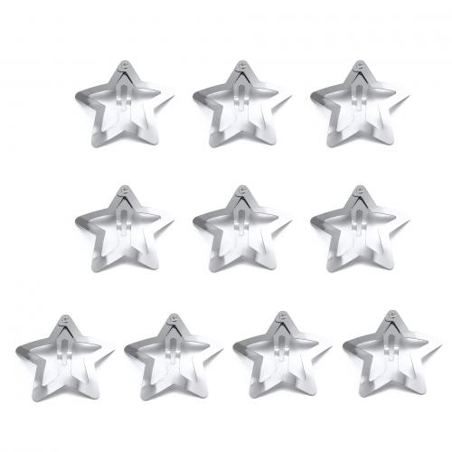 Zinc Alloy Stud Earring, Star, plated, for woman, original color, 31mm, Approx 