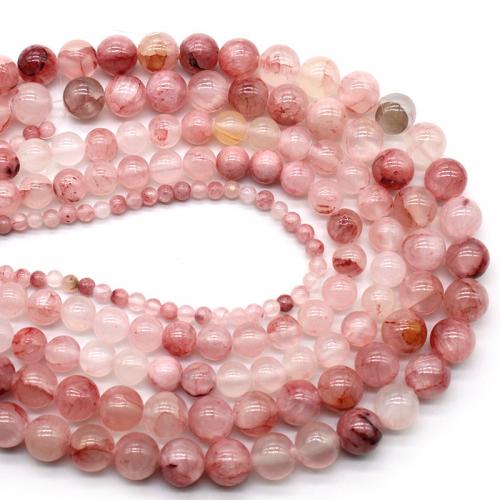 Single Gemstone Beads, Persian Jade, Round, polished, DIY red Approx 38 cm 