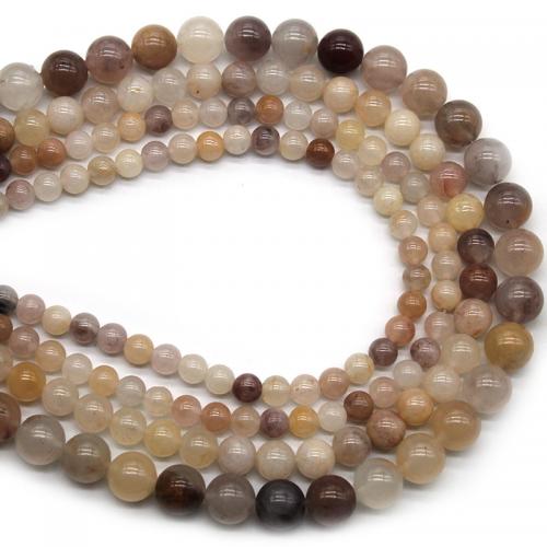 Einzelne Edelstein Perlen, Natürliches Violett, rund, poliert, DIY & verschiedene Größen vorhanden, Länge:ca. 38 cm, verkauft von Strang