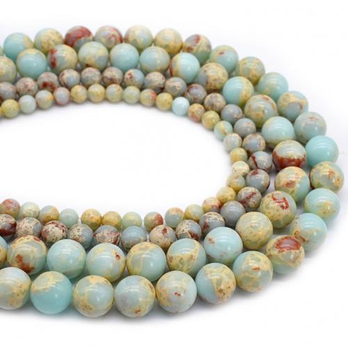 Einzelne Edelstein Perlen, Shoushan Stein, rund, poliert, DIY & verschiedene Größen vorhanden, Länge:ca. 38 cm, verkauft von Strang