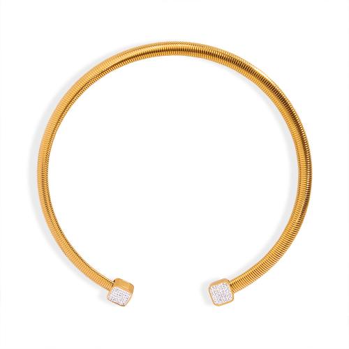 Titan Schmuck Halskette, Titanstahl, plattiert, für Frau & mit Strass, keine, verkauft von PC