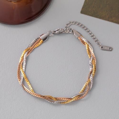 Titanium Steel Bracelet and Necklace, plated & for woman 