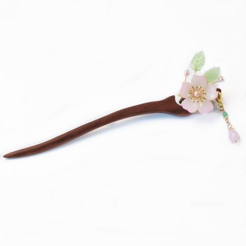Hair Stick, Lampwork, with Sandalwood & Zinc Alloy, vintage & for woman, 180mm 