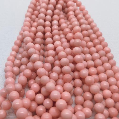 Бусины из одного камня, Mashan Джейд, Круглая, полированный, DIY & разный размер для выбора, розовый, длина:Приблизительно 40 см, продается Strand