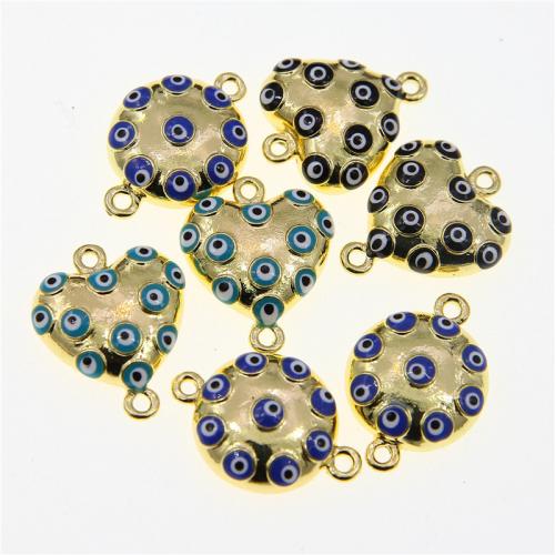 Enamel Zinc Alloy Connector, KC gold color plated, fashion jewelry & DIY & 1/1 loop Approx 