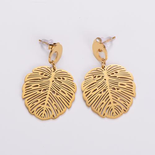 Stainless Steel Drop Earring, 316L Stainless Steel, fashion jewelry & for woman, golden, 35mm 