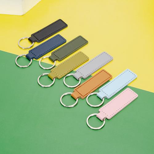 PU Schlüsselanhänger, PU Leder, mit Eisen, Modeschmuck & unisex, keine, 85x25mm, verkauft von PC