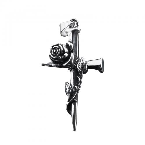 Нержавеющая сталь крест подвески, Нержавеющая сталь 304, Kресты, DIY, оригинальный цвет продается PC
