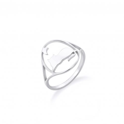 Titanium Steel Finger Ring, plated  & for woman 