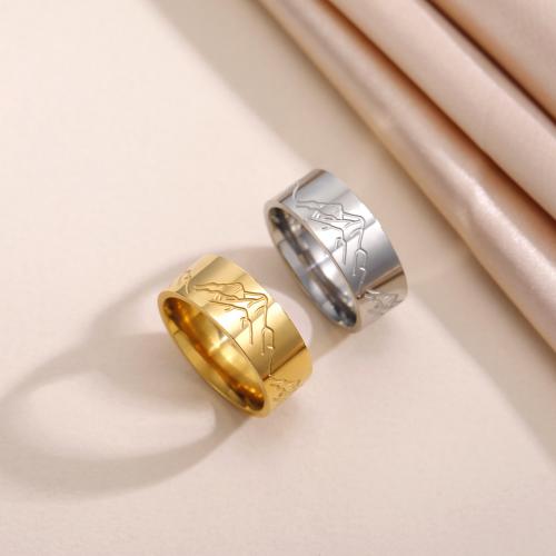 Anillo de dedo de acero Titanium de, Partículas de acero, chapado, para mujer, más colores para la opción, Vendido por UD