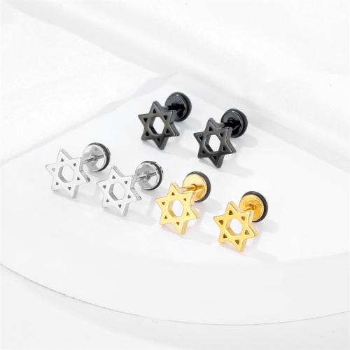 Titanium Steel Earrings, Star, plated, fashion jewelry 
