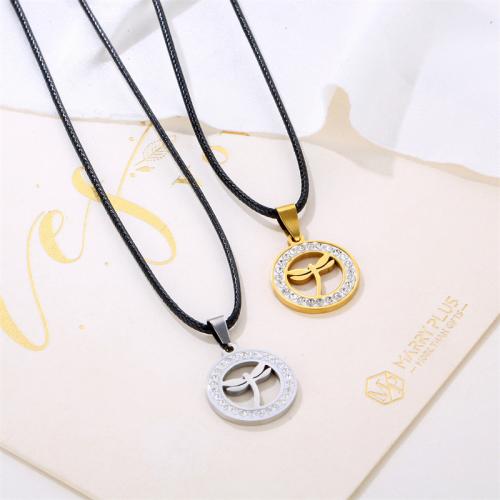 Rhinestone Stainless Steel Pendants, 304 Stainless Steel, Round, plated, fashion jewelry & with rhinestone 20mm [