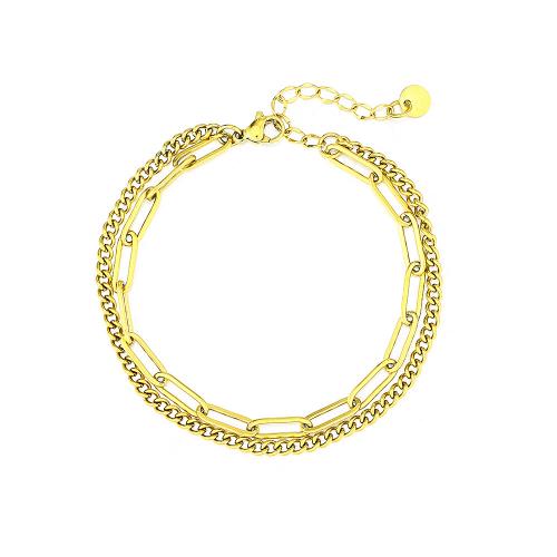 Stainless Steel Chain Bracelets, 304 Stainless Steel, with 4CM extender chain, plated, Unisex Approx 18 cm 