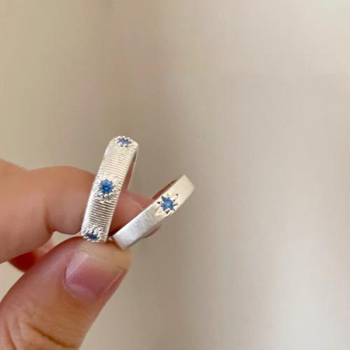 Латунь Манжеты палец кольцо, плакирован серебром, разные стили для выбора & инкрустированное микро кубического циркония & Женский, размер:6-8, продается PC