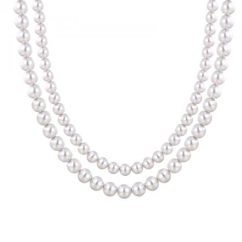 Ожерелье ручной латунные, Латунь, ювелирные изделия моды & разный размер для выбора & Женский, серый, длина:Приблизительно 45 см, продается PC