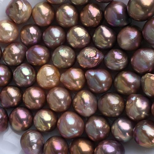 Perles nacres sans trou de culture d'eau douce, perle d'eau douce cultivée, Baroque, DIY & aucun trou, multicolore, 12-15mm, Vendu par PC