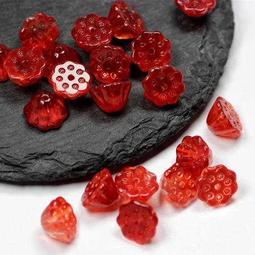 Planta de perlas de cristal de Murano, de Lotus de Seedpod, Bricolaje, más colores para la opción, 10x7mm, 50PCs/Bolsa, Vendido por Bolsa[