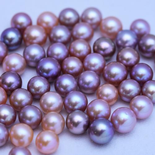 No Hole Cultured Freshwater Pearl Beads, Round, DIY 