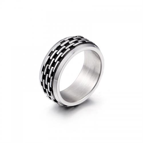 Stainless Steel Finger Ring, 304 Stainless Steel, Vacuum Ion Plating, fashion jewelry & for man 