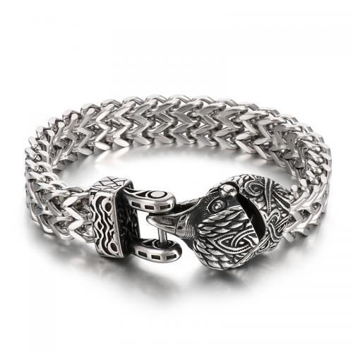 Stainless Steel Chain Bracelets, 304 Stainless Steel, fashion jewelry & for man 12mm Approx 22 cm [