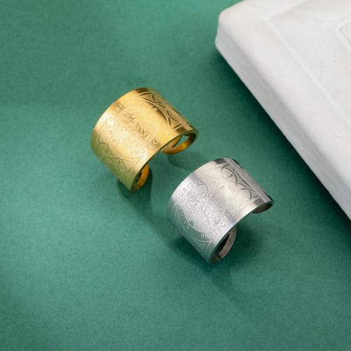 Anillo de dedo de acero Titanium de, Partículas de acero, chapado, para mujer & hueco, más colores para la opción, inner diameter:17~20mm, Vendido por UD