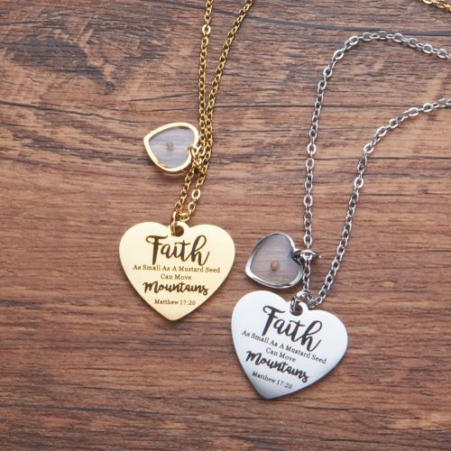 Stainless Steel Jewelry Necklace, 304 Stainless Steel, with Glass, with 5CM extender chain, Heart, plated, for woman cm 