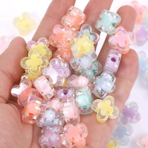Perlen in Perlen Acrylperlen, Acryl, Blume, DIY, keine, 14.9x8.7x15mm, Bohrung:ca. 3.5mm, 300PCs/Tasche, verkauft von Tasche