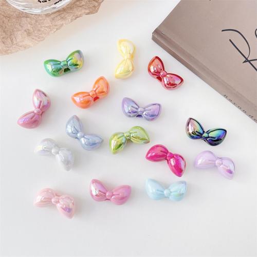 Perles acryliques plaquée, Acrylique, Noeud papillon, DIY, plus de couleurs à choisir Environ 5mm Vendu par sac