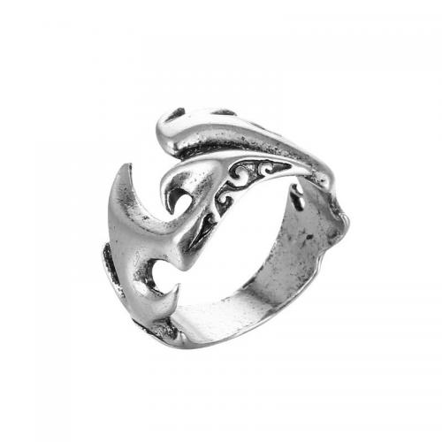 кольцо из цинкового сплава , цинковый сплав, Другое покрытие, ювелирные изделия моды, серебряный, продается PC