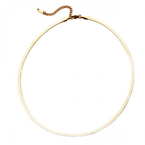 Титан ожерелье ювелирных изделий, титан, с 5cm наполнитель цепи, полированный, Мужская, Золотой, длина:45 см, продается PC