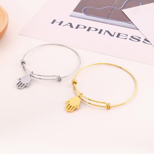 Stainless Steel Charm Bracelet, 304 Stainless Steel, with Glass Rhinestone, Adjustable & fashion jewelry & for woman Inner Approx 