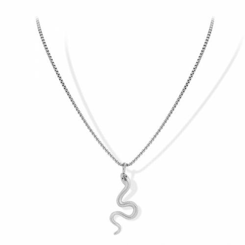 Titanium Steel Jewelry Necklace, with 5cm extender chain, Snake, Vacuum Ion Plating, fashion jewelry & for woman nickel, lead & cadmium free Approx 49 cm 