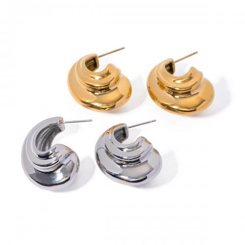 Edelstahl Stud Ohrring, 304 Edelstahl, Vakuum-Ionen-Beschichtung, Modeschmuck & für Frau, keine, verkauft von Paar