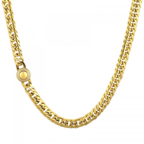 Stainless Steel Chain Necklace, 304 Stainless Steel, Vacuum Ion Plating, fashion jewelry & for man 