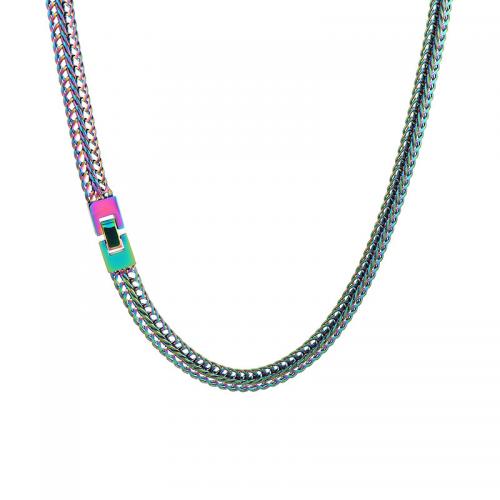 Halskette, 304 Edelstahl, Vakuum-Ionen-Beschichtung, Modeschmuck & für den Menschen, keine, 9mm, Länge:ca. 600 Millimeter, verkauft von PC