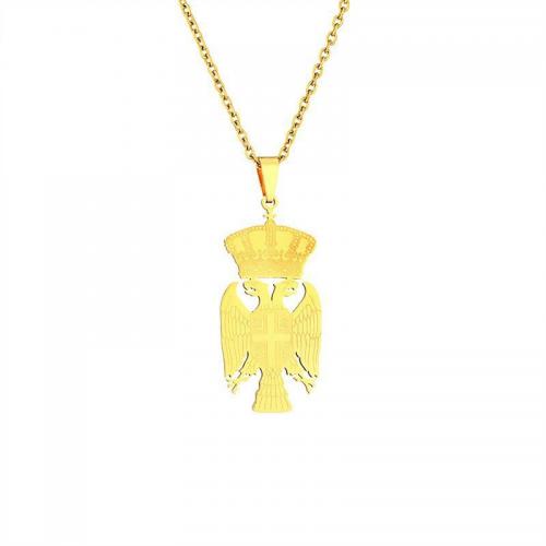 Titanium Steel Jewelry Necklace, eagle, plated, Unisex cm 