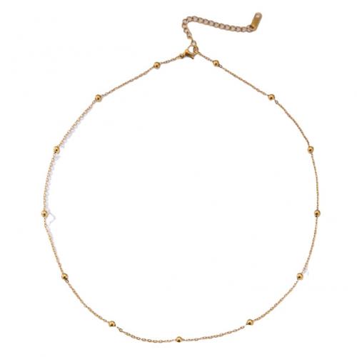 Титан ожерелье ювелирных изделий, титан, Другое покрытие, разный размер для выбора & Женский, Золотой, продается PC
