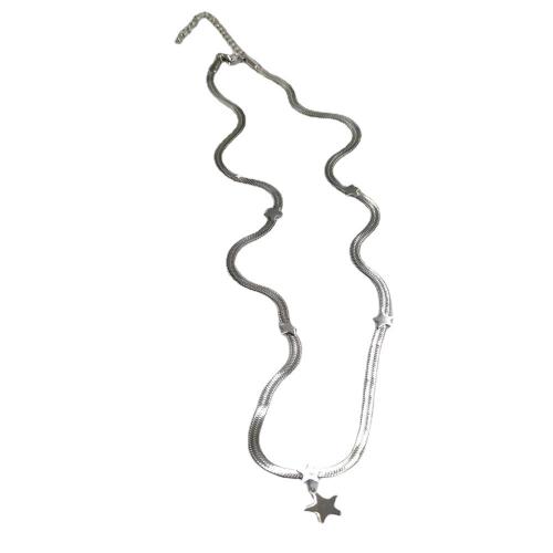 Titanium Steel Jewelry Necklace, Star & for woman Approx 21-50 cm 