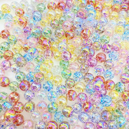 Speckled Acrylic Beads, Round, injection moulding, DIY 