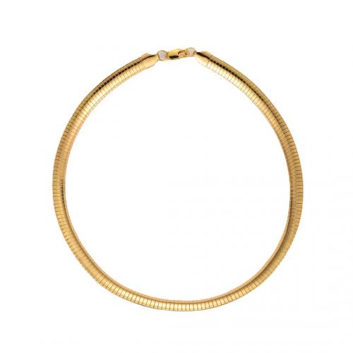 Collier de chaîne en laiton, Plaqué d'or 18K, bijoux de mode & pour femme, doré Environ 44 cm, Vendu par PC