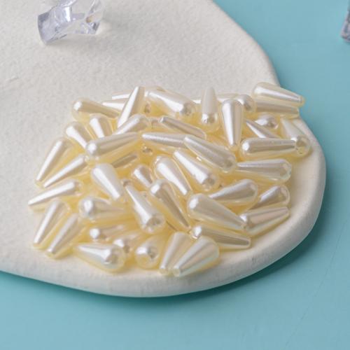 Imitation Pearl Plastic Beads, Plastic Pearl, Teardrop, injection moulding, DIY white 