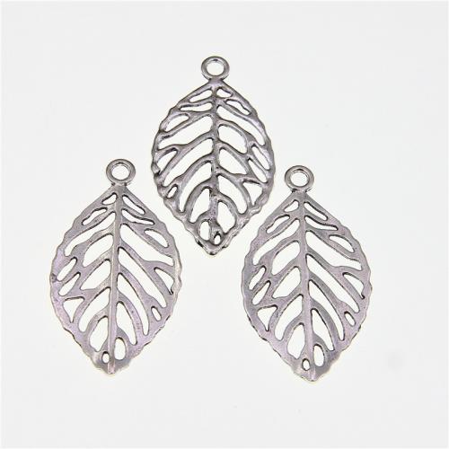 Zinc Alloy Leaf Pendants, platinum color plated, fashion jewelry & DIY & hollow Approx 