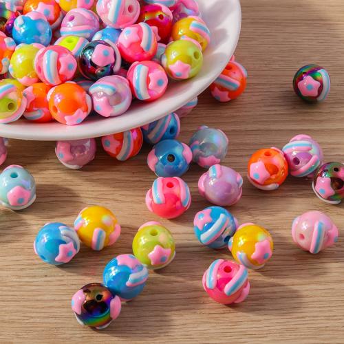Perles en plastique de mode, vernis au four, envoyé au hasard & DIY Environ Vendu par sac